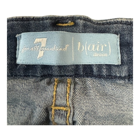 7 for All Mankind Blair Denim Kimmie Crop Stretchy Preppy Boho Jeans Size 30 - Picture 3 of 8